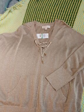 Michael Kors Gold Metallic Knit Pullover